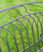 Dark Grey Metal Rocking Garden Bench - The Farthing