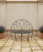 Dark Grey Semi Circle Garden Bench 5