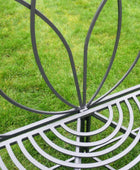 Dark Grey Semi Circle Garden Bench 2