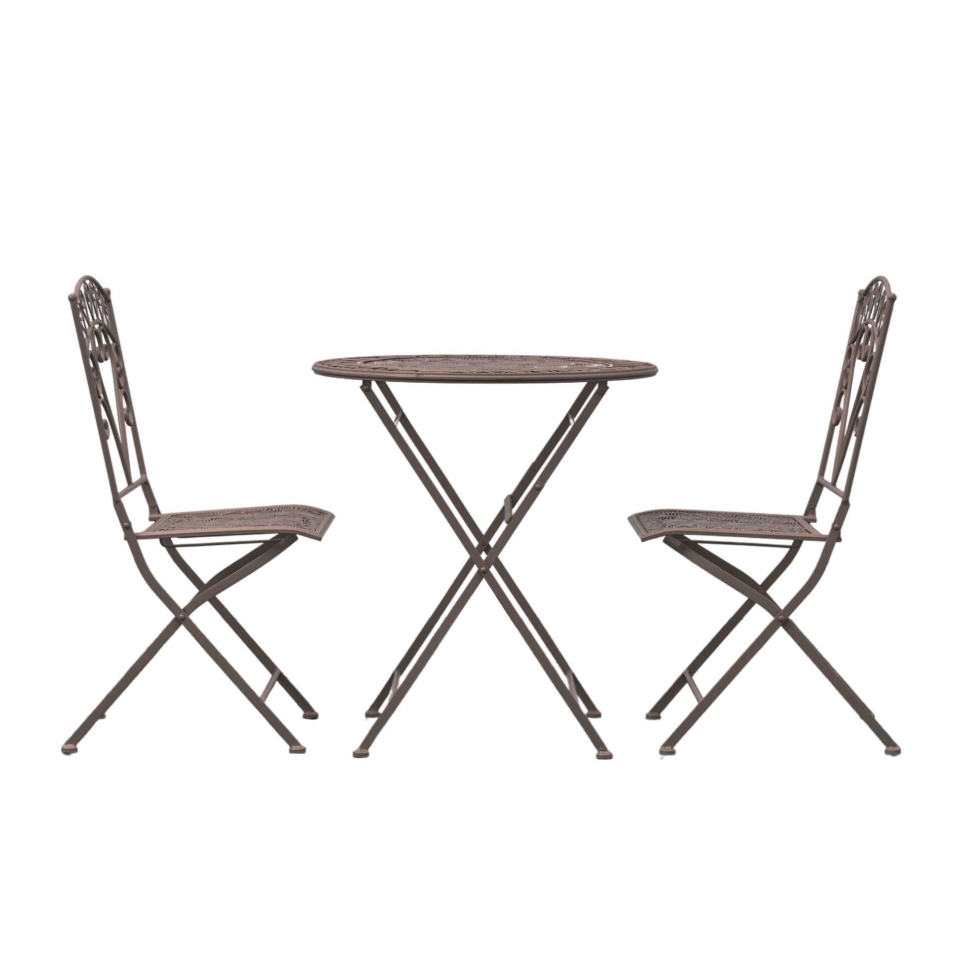 Dark Metal 2 Seater Bistro Set 3