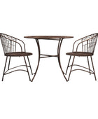 Dark Distressed Traditional Metal 2 Seater Bistro Set - The Farthing