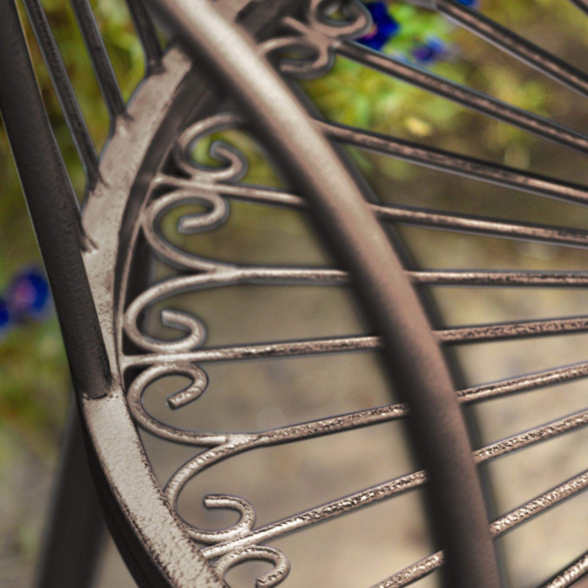 Dark Distressed Traditional Metal 2 Seater Bistro Set - The Farthing