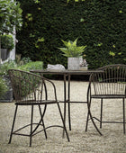 Dark Distressed Traditional Metal 2 Seater Bistro Set - The Farthing