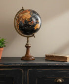Decorative Antique Black Globe Ornament