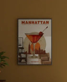 Decorative Manhattan Cocktail Wall Mirror