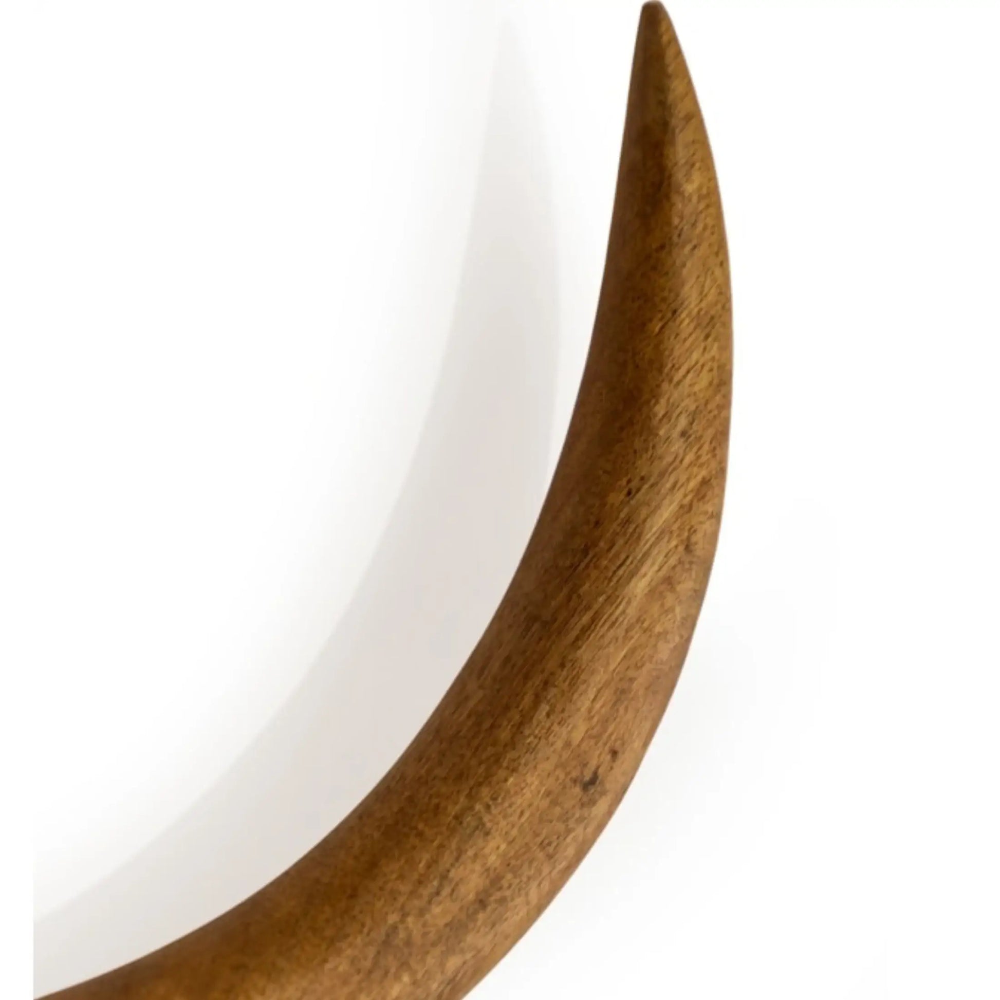 Wooden antler on a white background