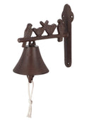 Distressed Cast Iron Bird Garden Wall Bell - The Farthing