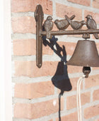 Distressed Cast Iron Bird Garden Wall Bell - The Farthing