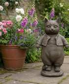 DistressedCatGardenOrnament