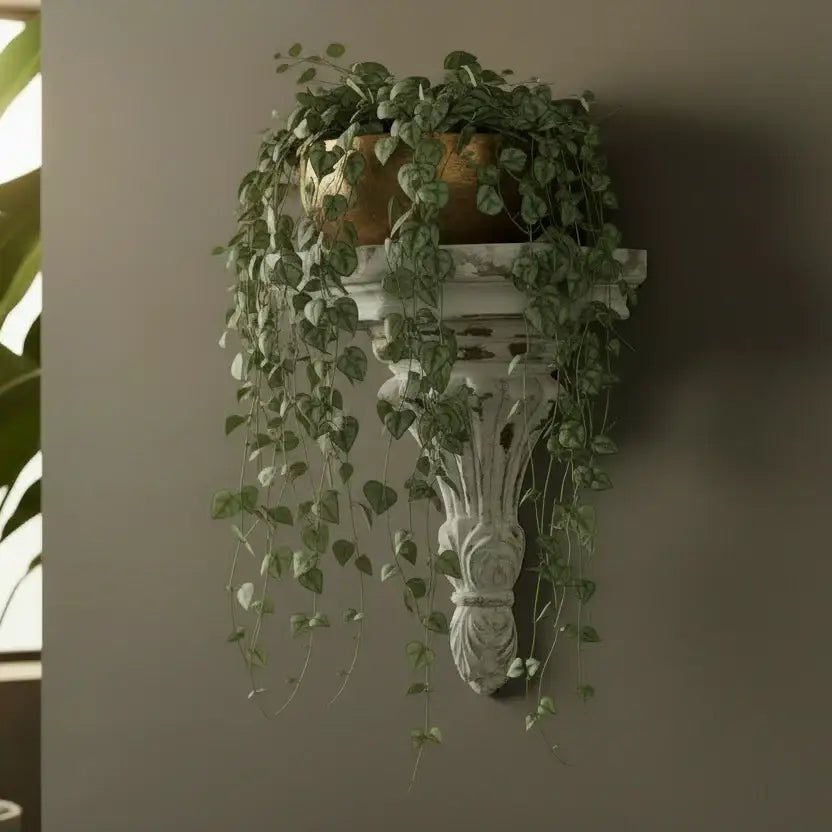 Distressed Corbel Small Wall Shelf