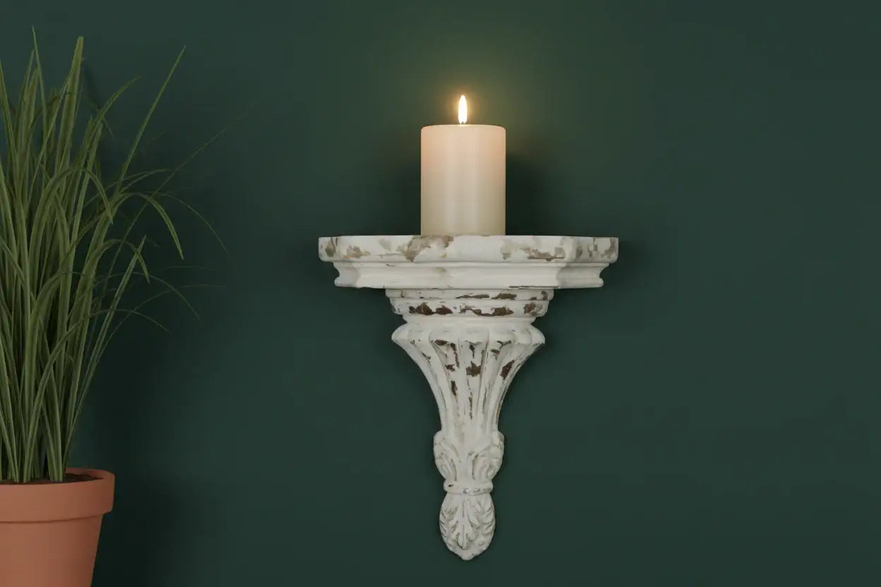 Distressed Corbel Small Wall Shelf
