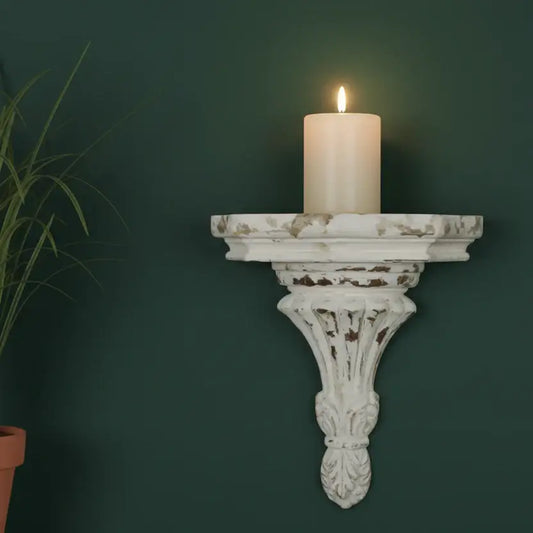 Distressed Corbel Small Wall Shelf
