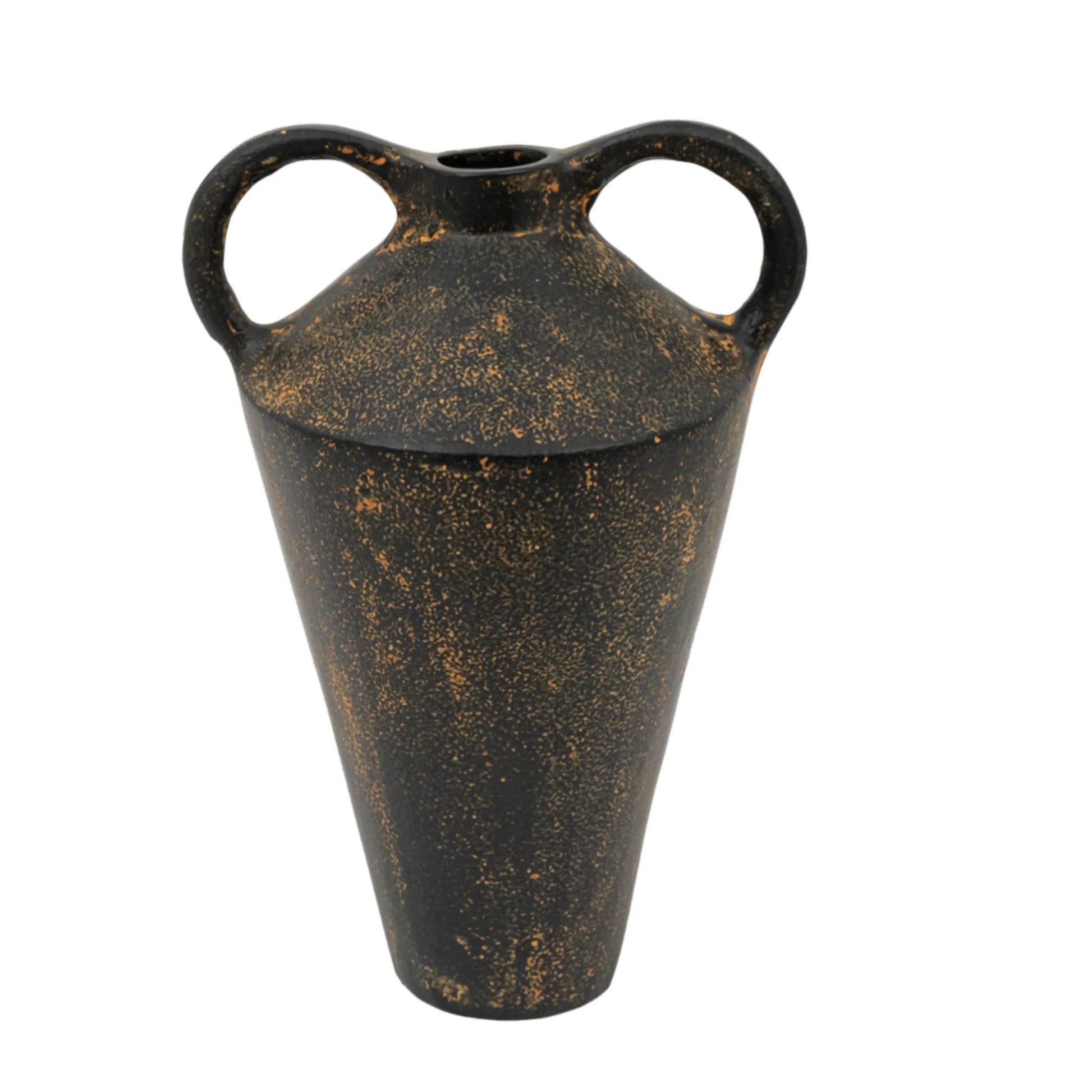 Distressed Double Handle Metal Vase | The Farthing 1