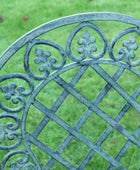 Distressed Teal Metal 2 Seater Bistro Set