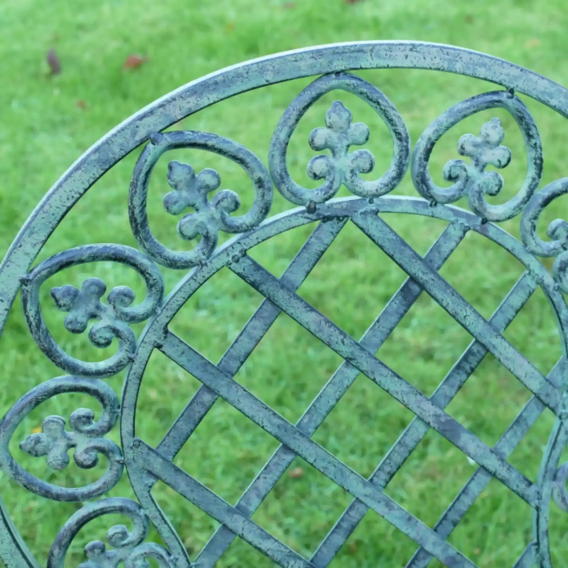 Distressed Teal Metal 2 Seater Bistro Set
