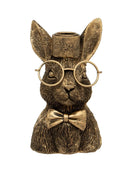Distressed Gold Hare Candleholder
