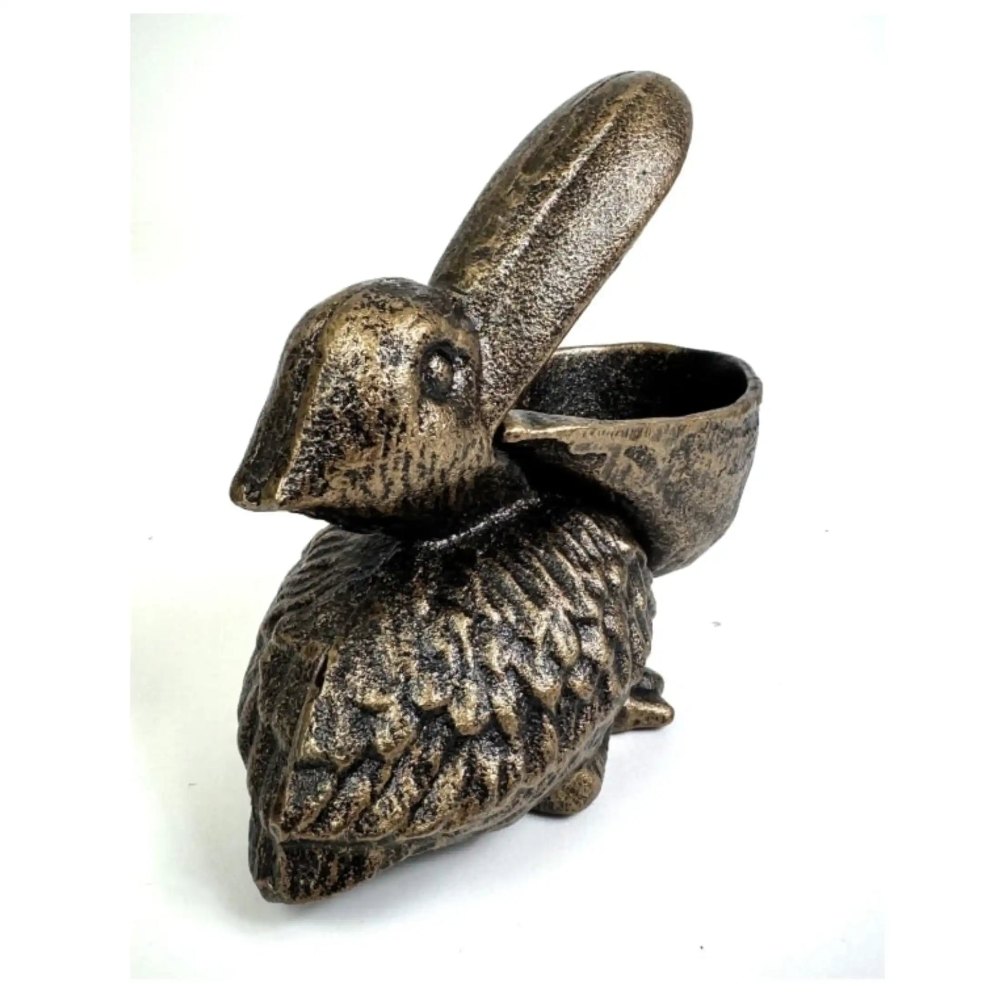 Distressed Gold Metal Pelican Trinket Dish 33