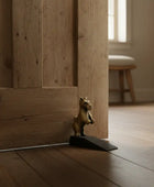 Distressed Gold Metal Terrier Doorstop