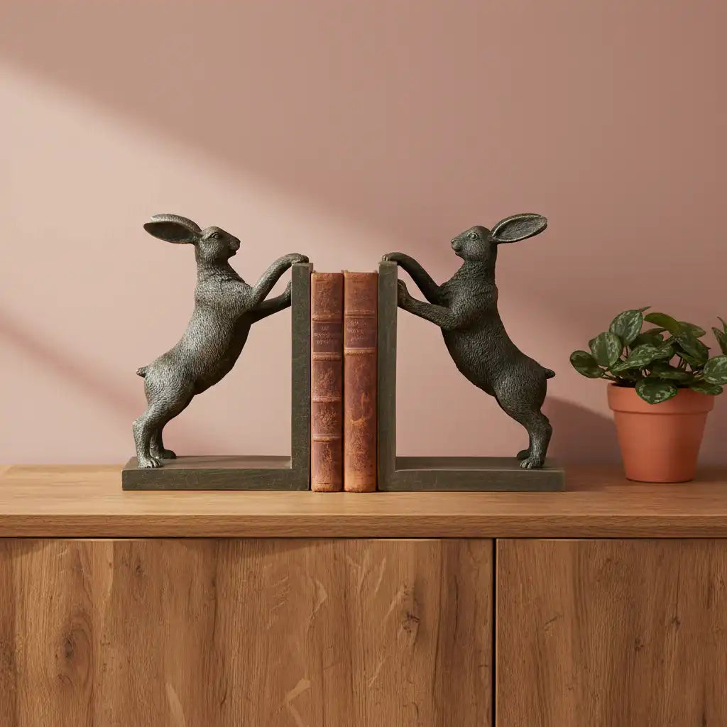 DistressedHareBookends