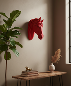 Distressed Pink Horse Head Wall Decoration 5