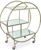 Distressed Silver Art Deco Drinks Trolley 3