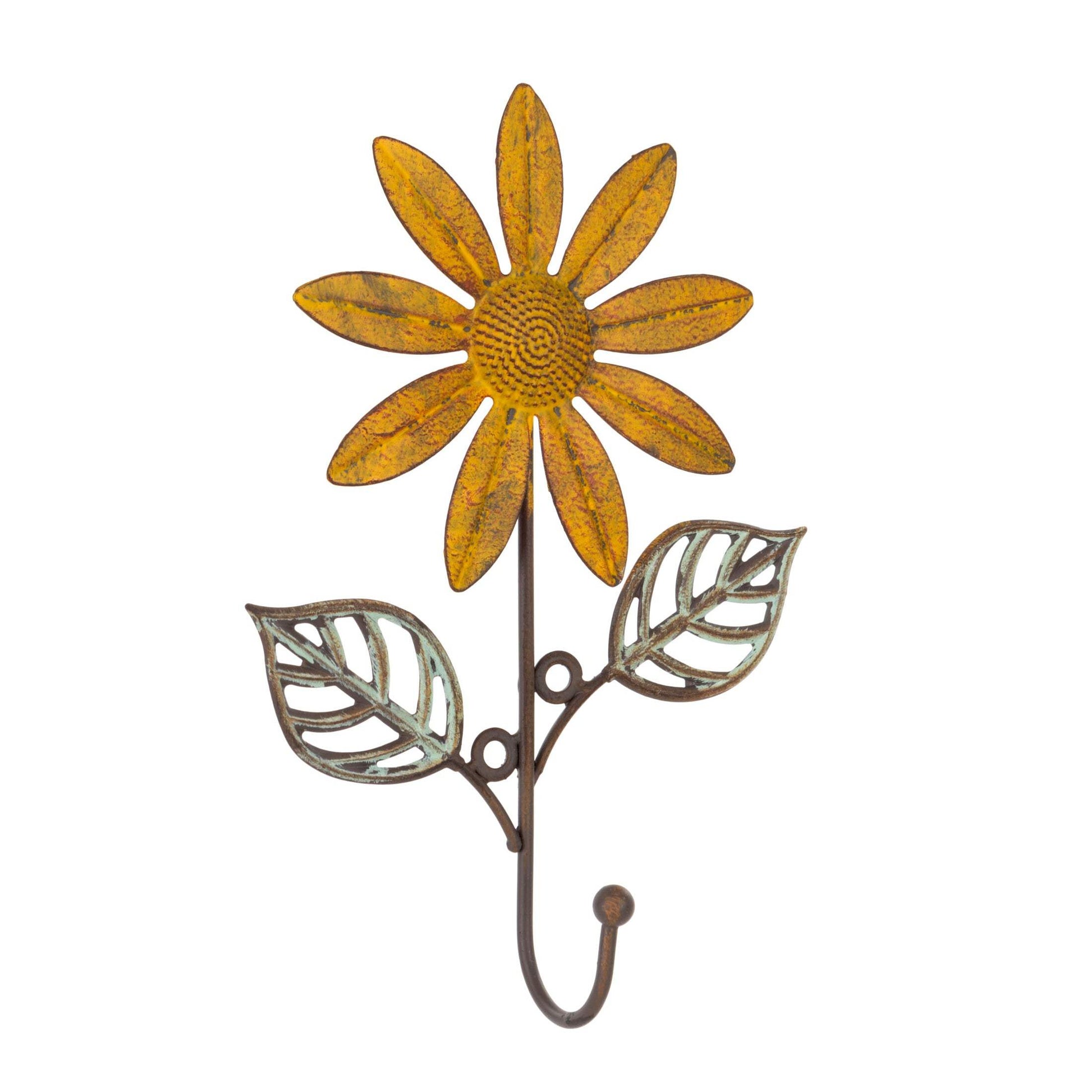 Distressed Sunflower Wall Hook - The Farthing