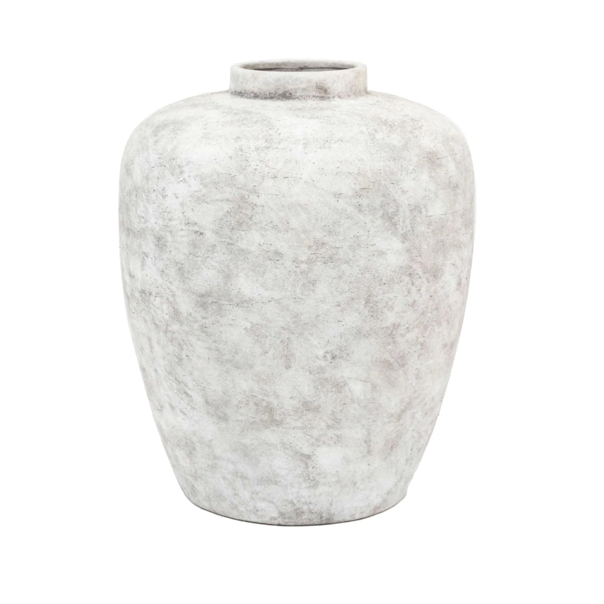 Distressed Textured Grey Urn Vase | The Farthing 1