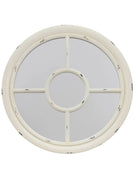 Distressed White Round Window Mirror 3