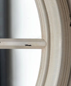 Distressed White Round Window Mirror 5