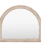 Distressed White Wash Ribbed Arched Mirror 1