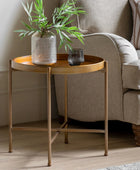 Distressed Gold Tray Table