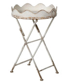 Decorative stand with wavy rim on a white background