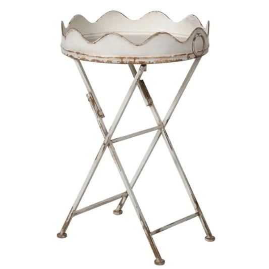 Decorative stand with wavy rim on a white background