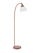 Domed Glass Burnished Copper Floor Lamp - The Farthing