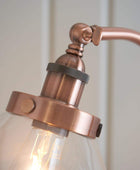 Domed Glass Burnished Copper Floor Lamp - The Farthing