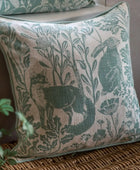 Duck Egg Woodland Animals Cushion 4