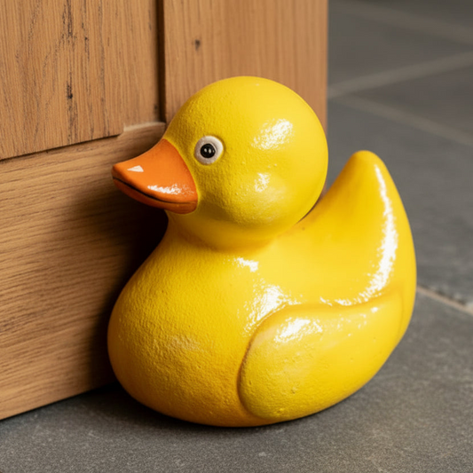 Yellow Duck Cast Iron Doorstop