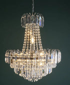 Crystal chandelier on a dark background