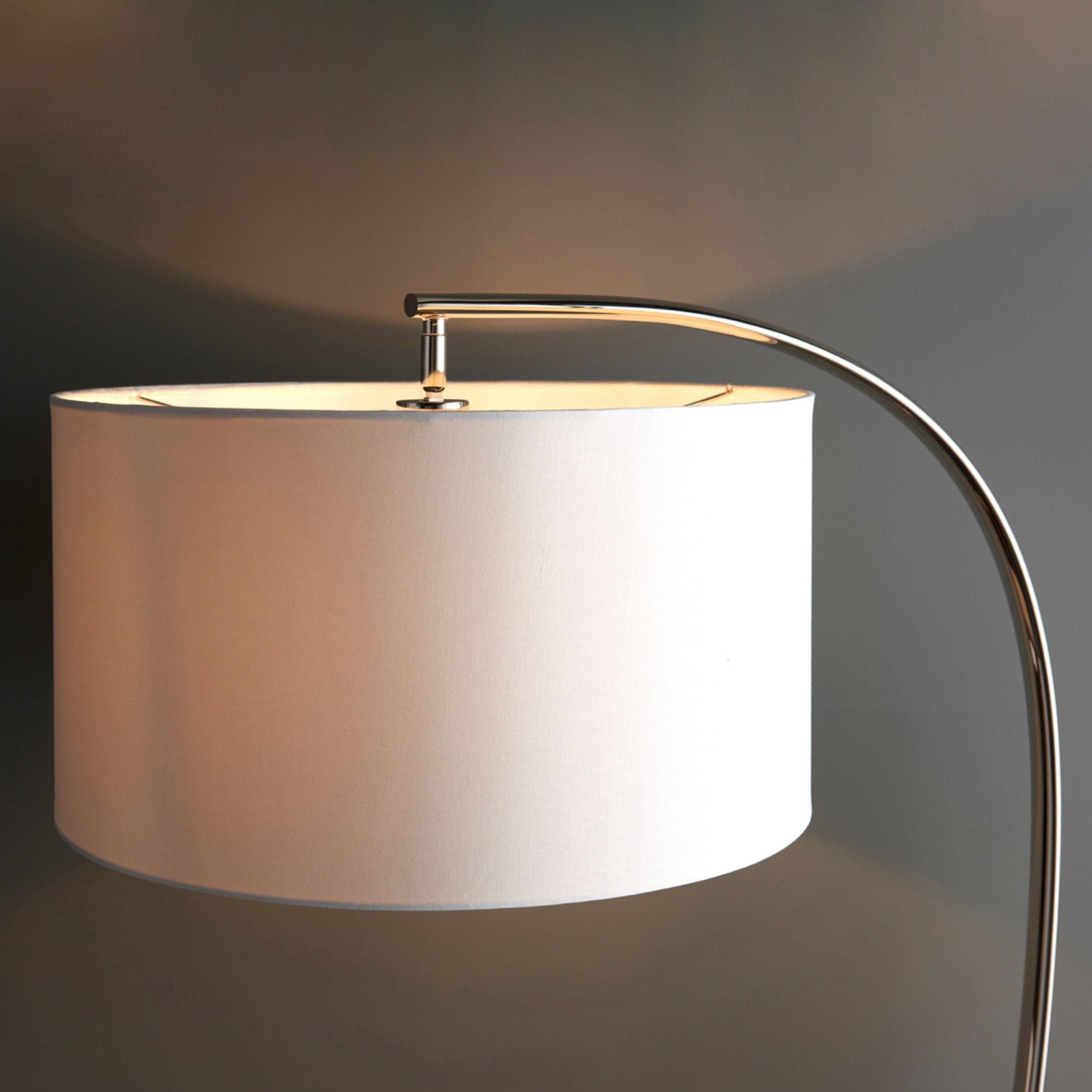 Elegantly Arched Bright Nickel Floor Lamp 1