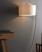 Elegantly Arched Bright Nickel Floor Lamp - The Farthing