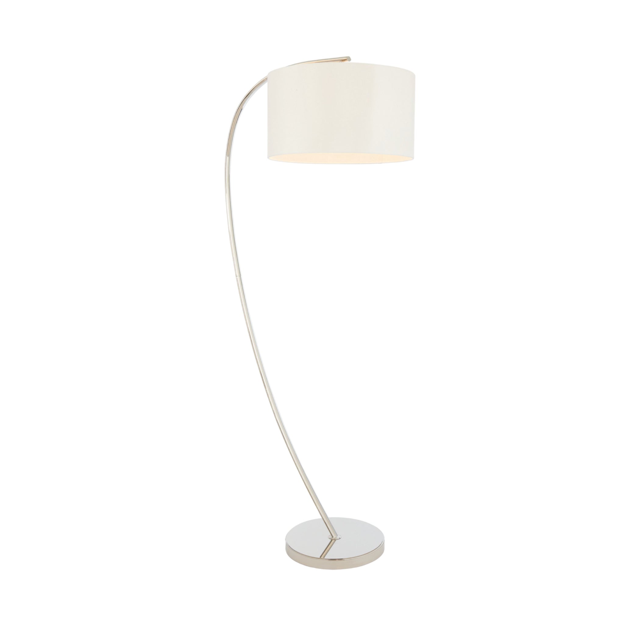 Elegantly Arched Bright Nickel Floor Lamp 44