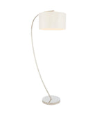 Elegantly Arched Bright Nickel Floor Lamp - The Farthing