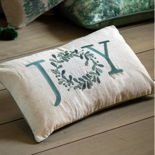 Embroidered Joy Linien Cushion 4