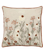 Embroidered Meadow Floral Cushion 1