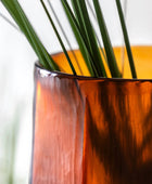 Faceted Amber Glass Vase 3