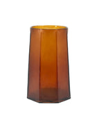 Faceted Amber Glass Vase 1