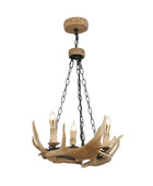 Chandelier with antler design on a white background