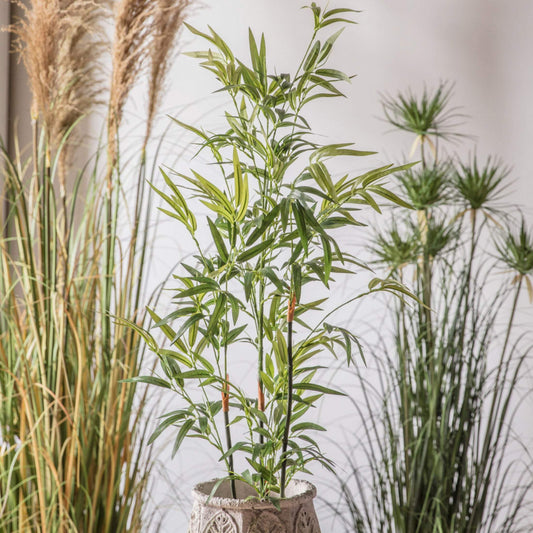 Faux Green Bamboo Plant - The Farthing