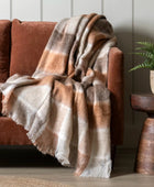 Faux Mohair Checked Design Throw 43