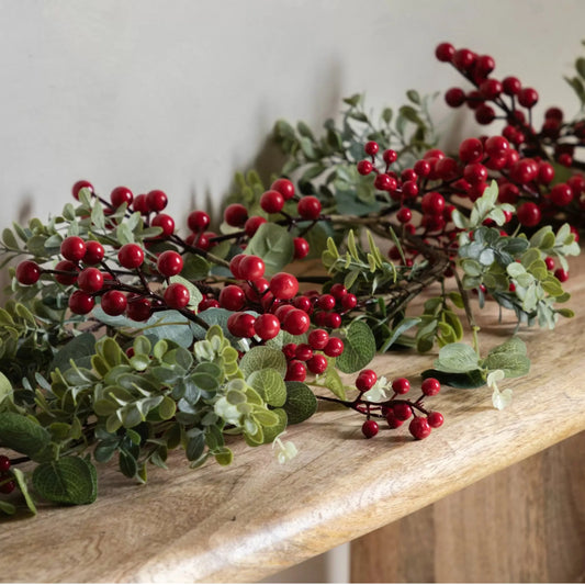 Faux Red Berry Garland 1